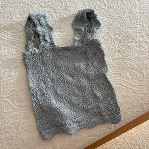 Free People Light Blue Love Letter Cami Size Small